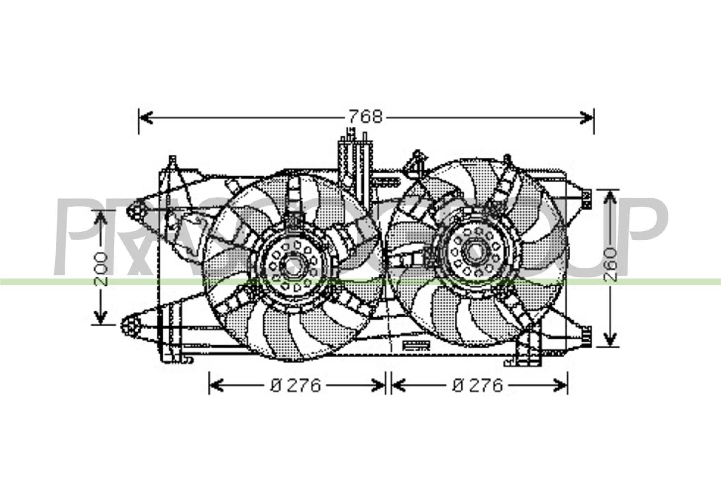 FT907F004 PRASCO AQ ventilátor, motorhűtés