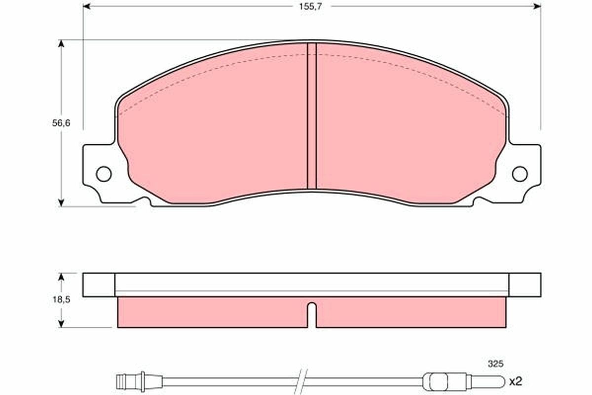 Brake Pad Set, disc brake GDB344