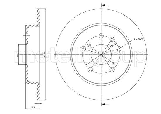 Brake Disc 800-1398C