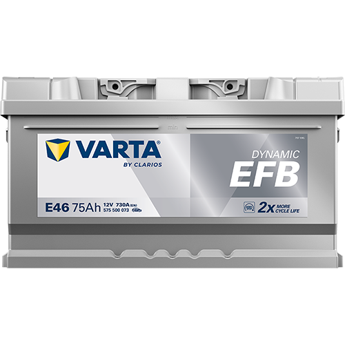 VARTA Dynamic EFB E46 | 12V 75Ah 730A | Start-Stopp Autobatterie