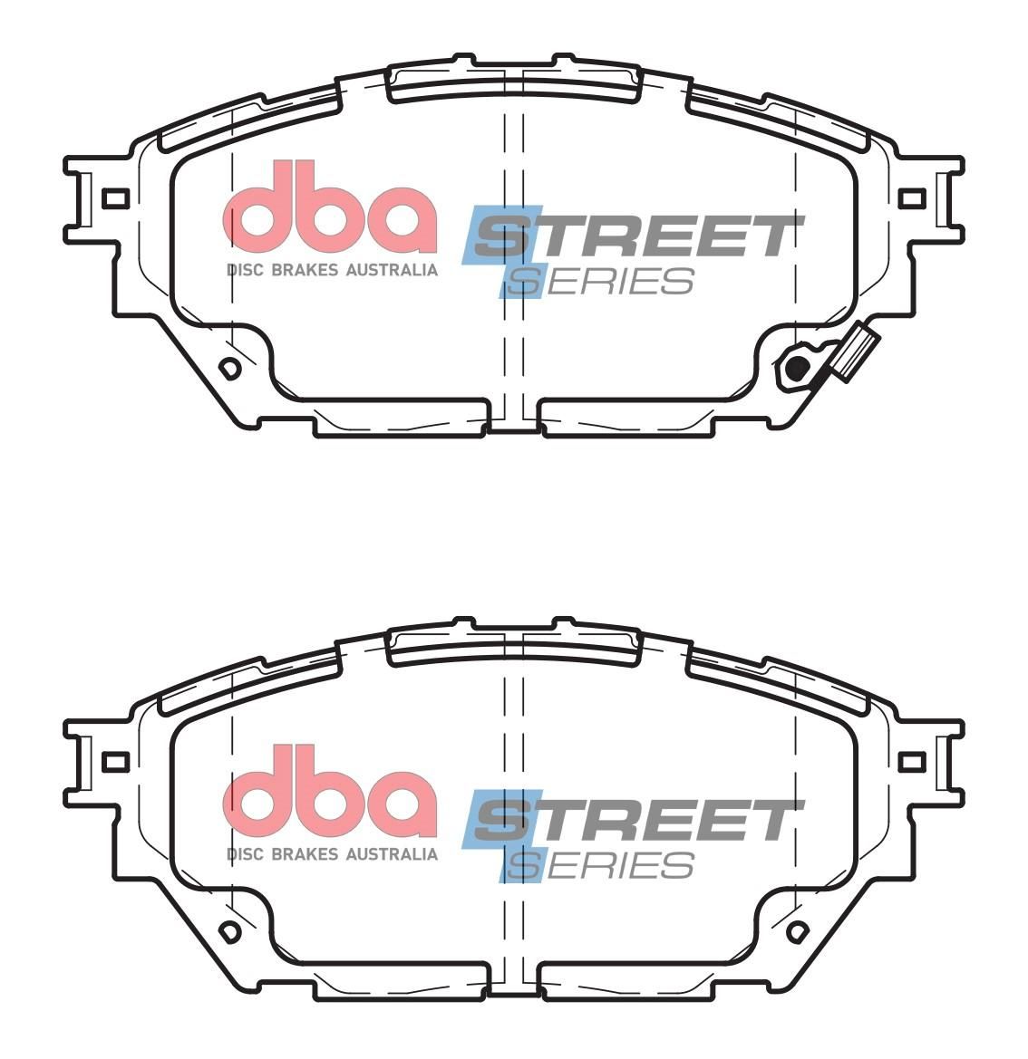 DBA SS STREET SERIES BRAKE PADS [ Holden Jackaroo/Fuso Canter 2011 - On F ] - TecDoc Only