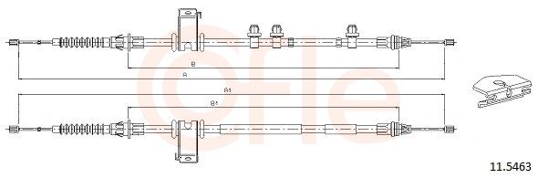 Cable Pull, parking brake 92.11.5463