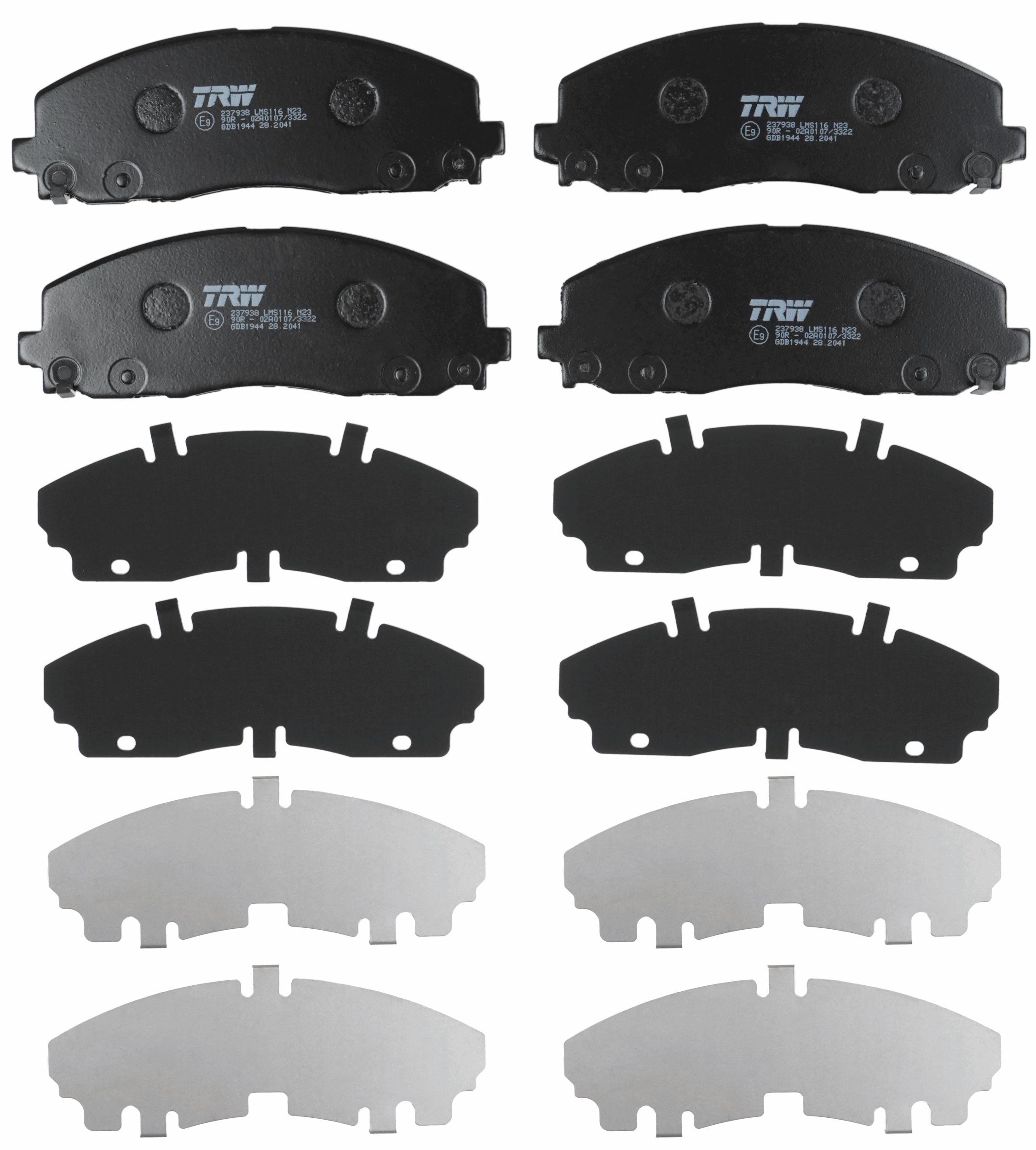 TRW DISC BRAKE PADS - TecDoc 2