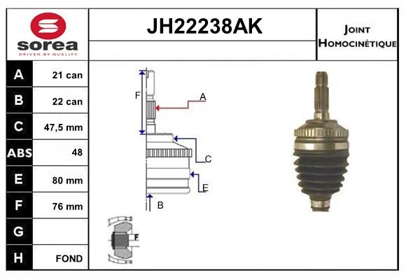 KIT CV JOINT AVEC KR049 - SAXO