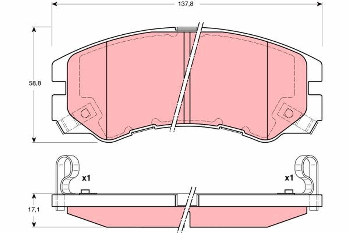 Brake Pad Set, disc brake GDB3162