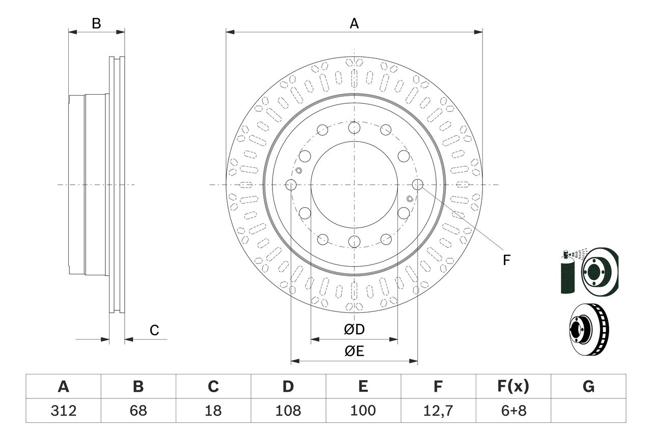 BOSCH 0 986 479 F07 Brake Disc