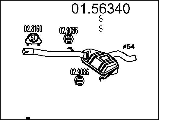 Mittelschalldämpfer