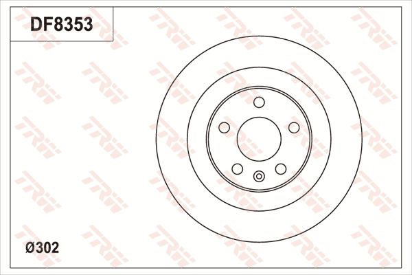 DF8353S Volvo XC60 B5 MHEV 2021-on Brake Disc Rear Axle - TecDoc Only