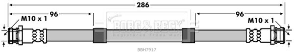 BBH7917 BORG & BECK fékcső