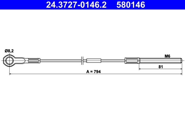 ATE 24.3727-0146.2 - Seilzug, Feststellbremse