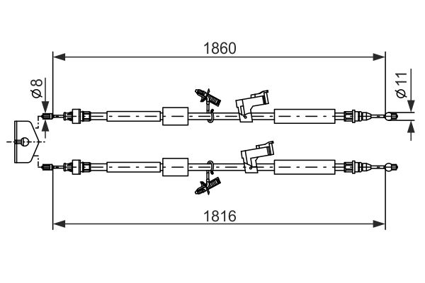 BOSCH 1 987 482 189 Cable Pull, parking brake