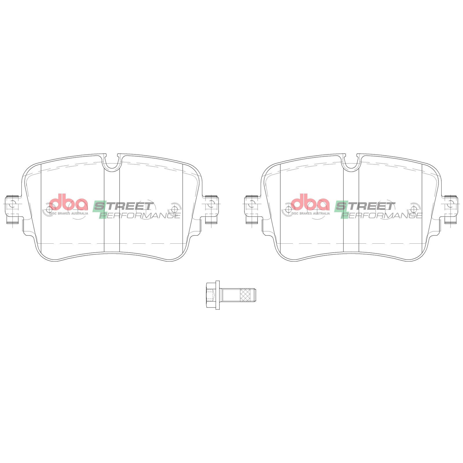DBA SP STREET PERFORMANCE BRAKE PADS [ Audi Q7 2016 - On R ] - TecDoc Only