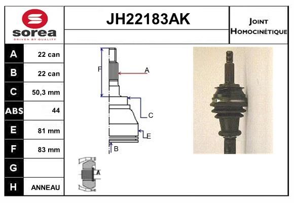 KIT CV JOINT AVEC KR078 - SERIE 440