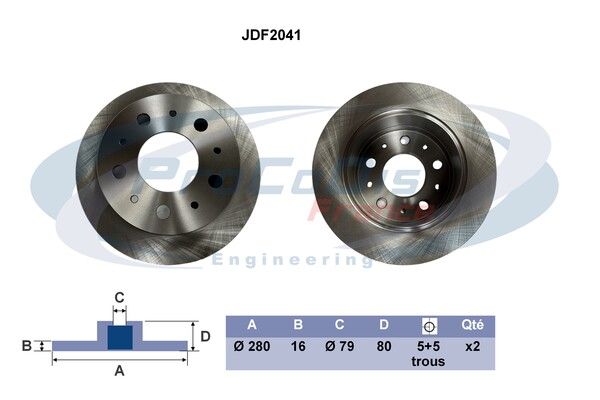 DISQUES DE FREIN JEU DE 2