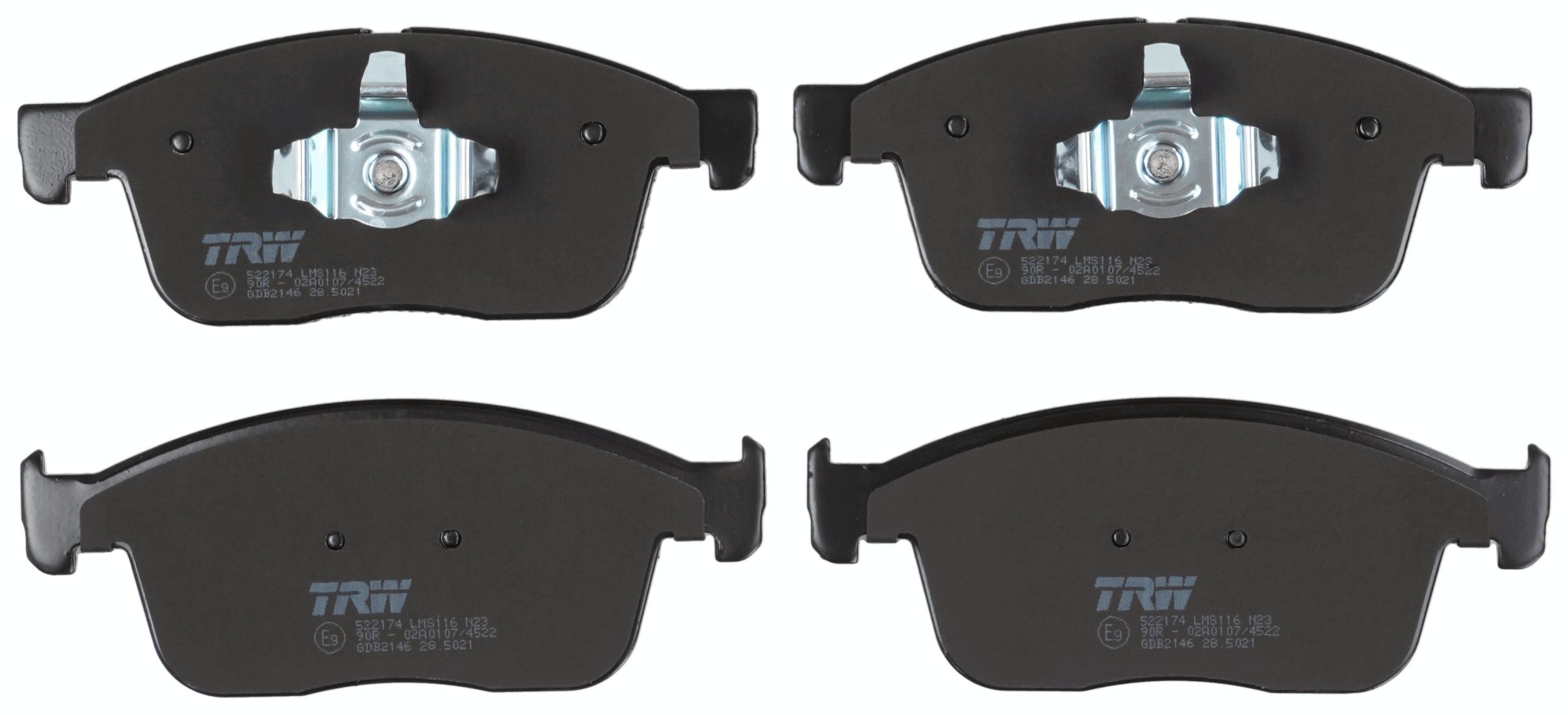 TRW DISC BRAKE PADS - TecDoc 2