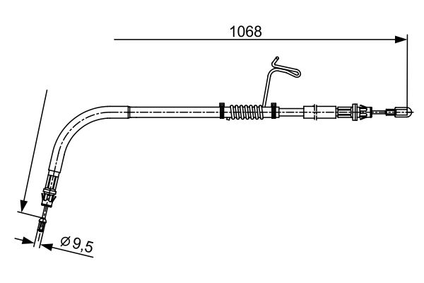 Cable de accionamiento, freno de estacionamiento