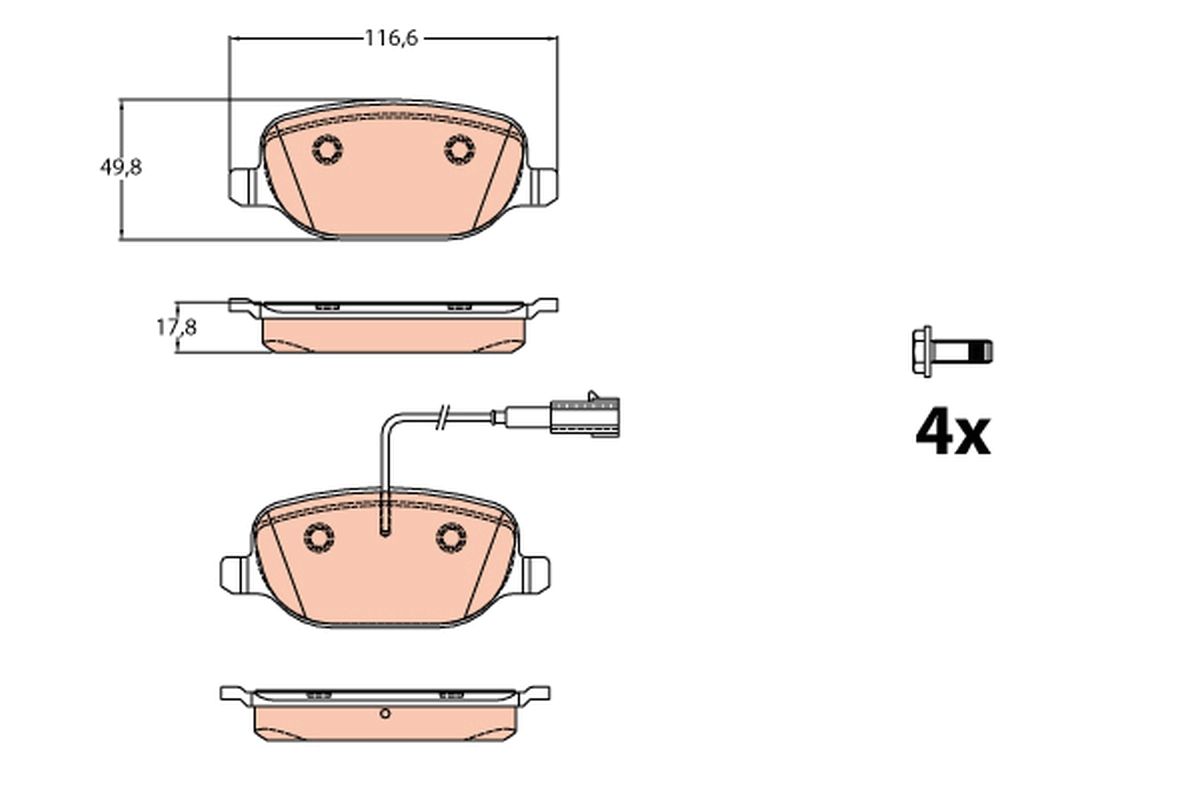 TRW DISC BRAKE PADS - TecDoc 1