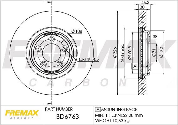 BD-6763 FREMAX féktárcsa