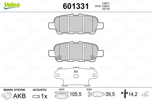 Brake Pad Set, disc brake 601331