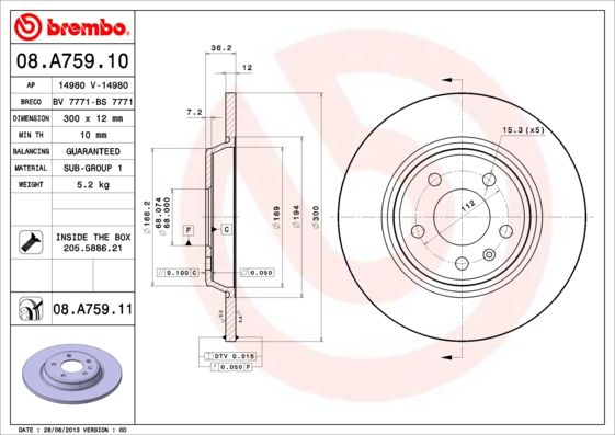 Brake Disc 08.A759.11