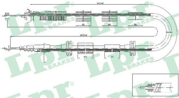 Cable Pull, parking brake C0206B