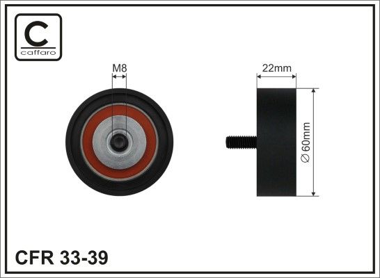 Deflection/Guide Pulley, V-ribbed belt 33-39