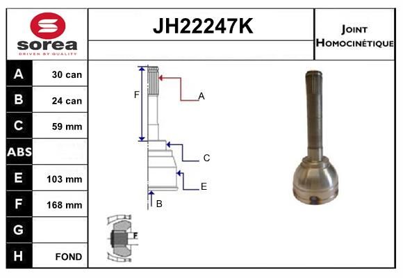 KIT CV JOINT AVEC KR - LAND CRUISER