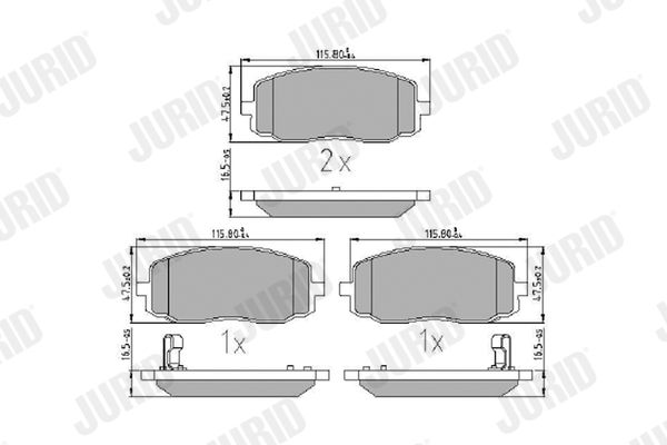 Brake Pad Set, disc brake 572526J