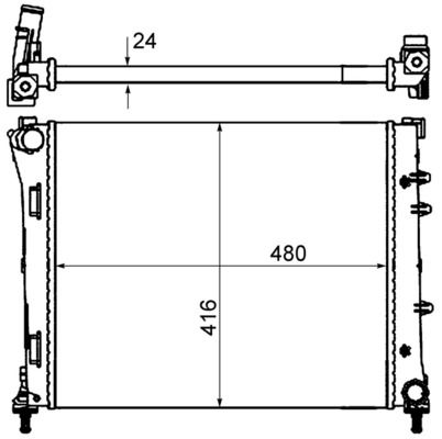 Radiator, engine cooling CR 2000 000S