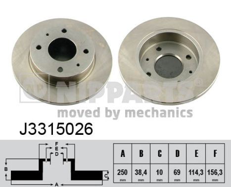 J3315026 NIPPARTS féktárcsa