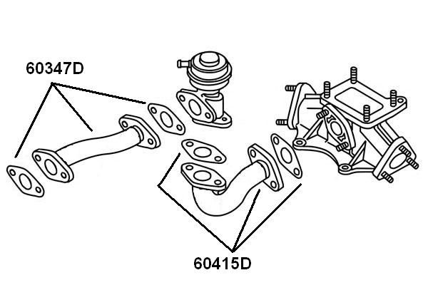 TUYAU EGR AUDI A4 (8D2, B5) 2.5 TDI