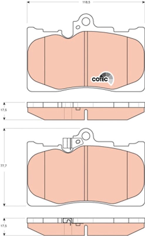 Brake Pad Set, disc brake GDB3398