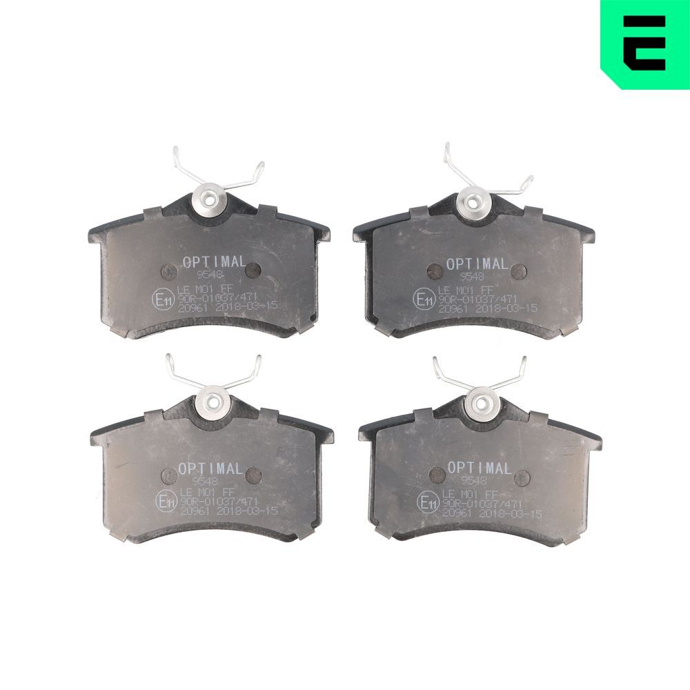 OPTIMAL BP-09548 - Bremsbelagsatz, Scheibenbremse