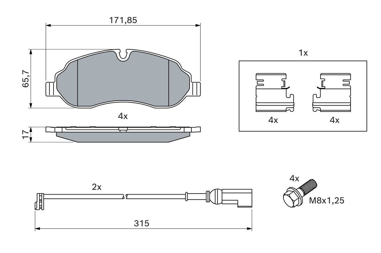 Bremsbelagsatz, Scheibenbremse Bremsbelagsatz, Scheibenbremse