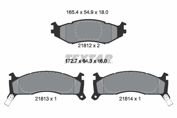 2181201 TEXTAR Q+ fékbetétkészlet, tárcsafék