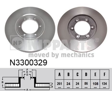 N3300329 NIPPARTS féktárcsa