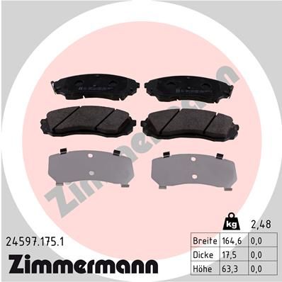 Brake Pad Set, disc brake 24597.175.1