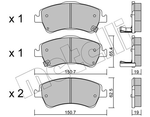 Brake Pad Set, disc brake 22-0795-0