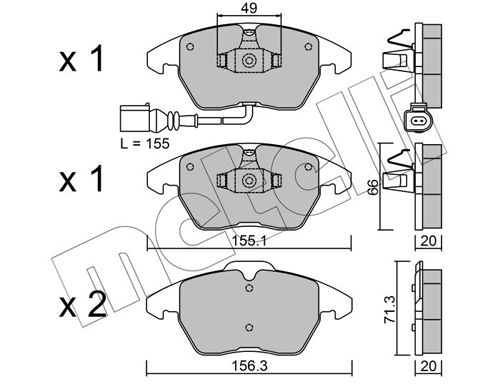 Brake Pad Set, disc brake 22-0548-0