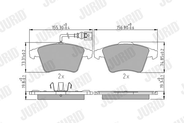 Brake Pad Set, disc brake 573391J