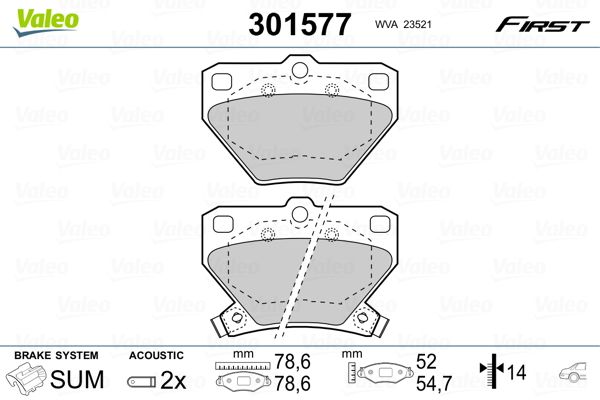 Brake Pad Set, disc brake 301577