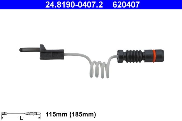 Warning Contact, brake pad wear 24.8190-0407.2