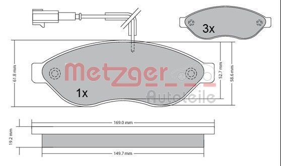 Brake Pad Set, disc brake 1170073