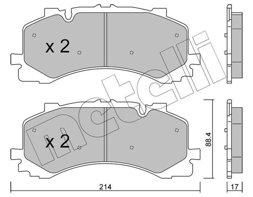 Brake Pad Set, disc brake 22-1252-0