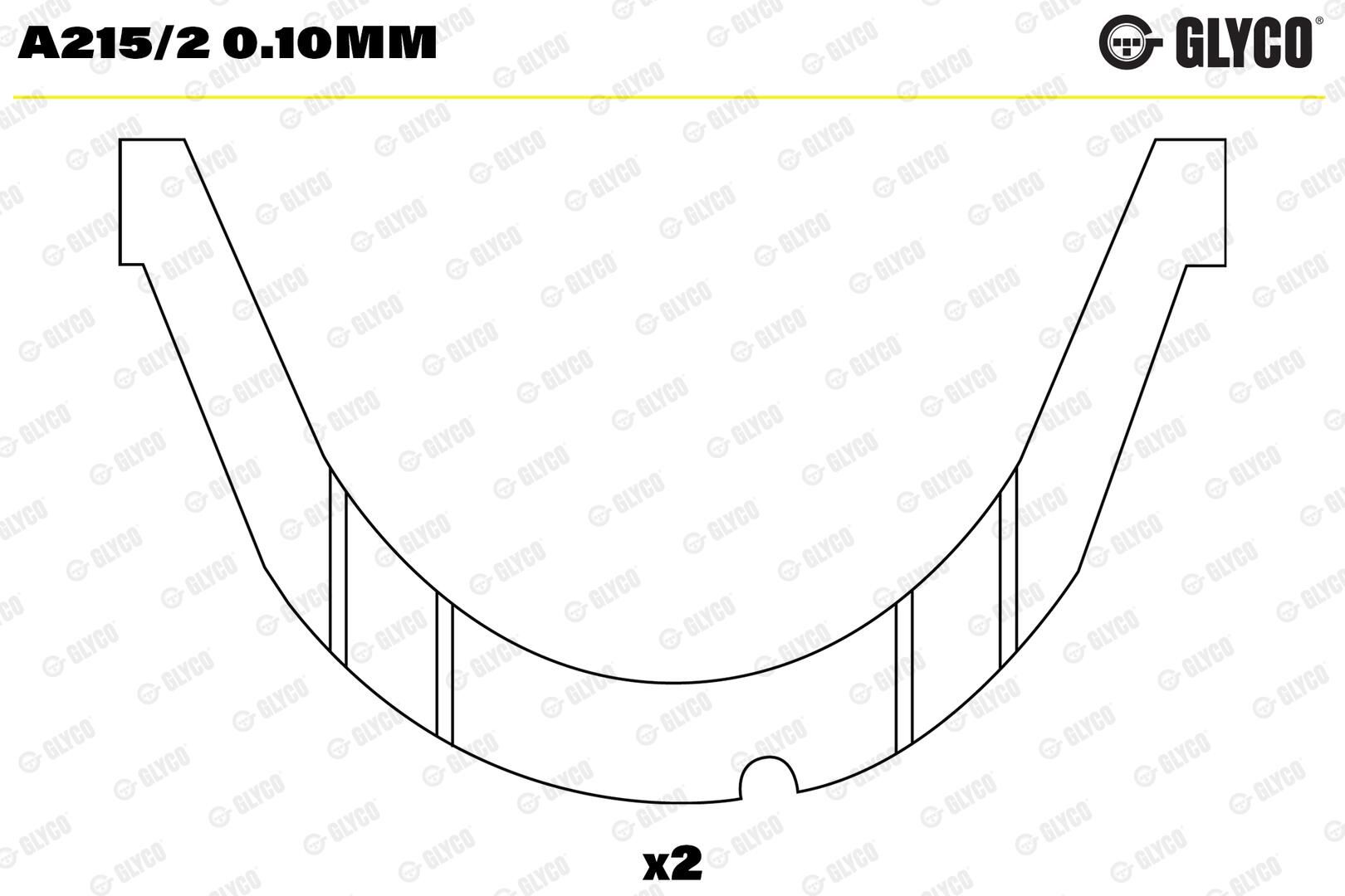 GLYCO A215/2 0.10mm - Distanzscheibe, Kurbelwelle
