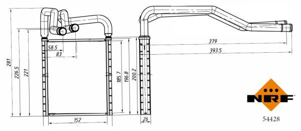NRF 54428 Heat Exchanger, interior heating