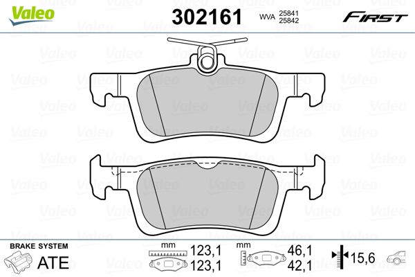 Brake Pad Set, disc brake 302161