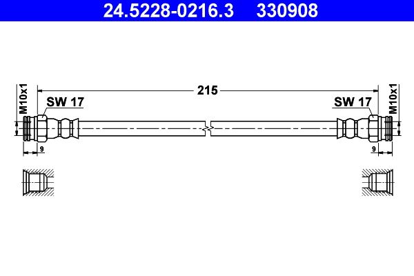 Brake Hose 24.5228-0216.3