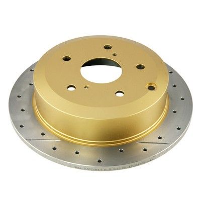 Street Gold Cross-drilled/slotted SLD [ Toyota Camry 06-> R ] 190mm H/Brake - TecDoc 2
