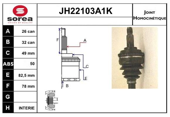 KIT CV JOINT AVEC KR066 - PRELUDE